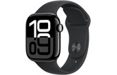 Apple Watch series 10 GPS 42 mm Aluminium Noir de jais Bracelet Sport Noir - M/L