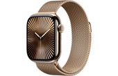 Apple Watch series 10 GPS + Cellular 42 mm Titane Or Bracelet Milanais Or