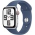 Apple Watch SE GPS + Cellular 44 mm Aluminium Argent Bracelet Sport Denim - S/M