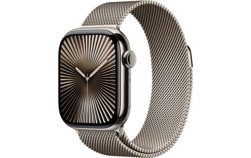 Apple Watch series 10 GPS + Cellular 42 mm Titane Naturel Bracelet Milanais