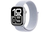 Apple Watch series 10 GPS 42 mm Aluminium Argent Boucle Sport Nuée bleue