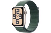 Apple Watch SE GPS 44 mm Aluminium Lumière stellaire Boucle Sport Vert lacustre
