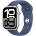 Apple Watch series 10 GPS 46 mm Aluminium Argent Bracelet Sport Denim - S/M