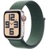 Apple Watch SE GPS+Cellular 40 Alu. Lumière stellaire Boucle Sport Vert lacustre