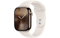 Apple Watch series 10 GPS + Cellular 46 Titane Or B. Sport Lumière stellaire M/L