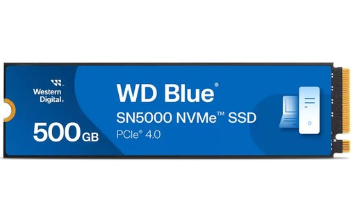 Western Digital Blue SN5000 500 Go - SSD M.2 2280 NVMe PCIe 4.0 TLC