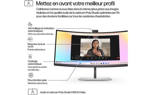Écran Incurvé 34" HP Série 7 Pro 734pm - 120 Hz USB-C Thunderbolt 4