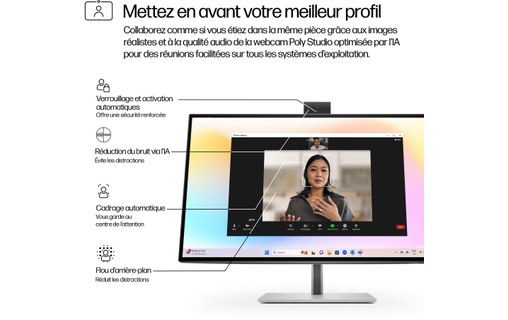 Écran 27" HP Series 7 Pro 727pm - 4K TB 4/HDMI/DisplayPort/USB-C
