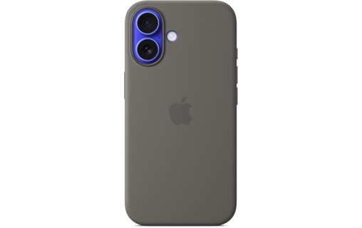 Apple Coque en silicone avec MagSafe pour iPhone 16 - Gris minéral