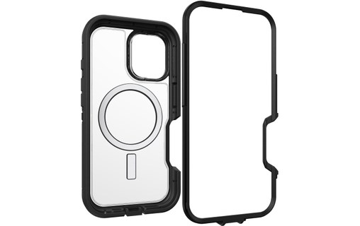 OtterBox Defender Series XT Clear pour MagSafe pour iPhone 16, Dark Side