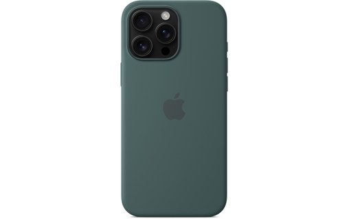 Apple Coque en silicone avec MagSafe pour iPhone 16 Pro Max – Vert lacustre