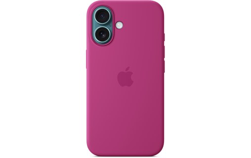 Apple Coque en silicone avec MagSafe pour iPhone 16 - Fuchsia