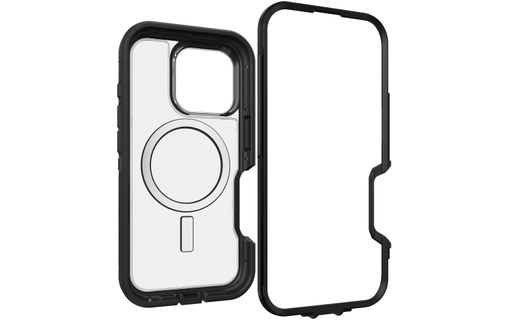 OtterBox Defender Series XT Clear pour MagSafe pour iPhone 16 Pro, Dark Side