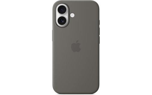 Apple Coque en silicone avec MagSafe pour iPhone 16 - Gris minéral