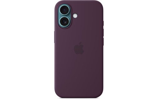 Apple Coque en silicone avec MagSafe pour iPhone 16 - Prune
