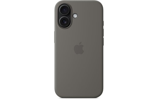 Apple Coque en silicone avec MagSafe pour iPhone 16 - Gris minéral