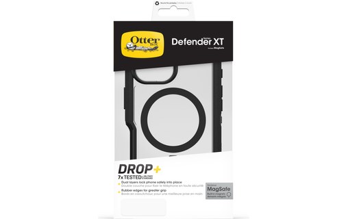 OtterBox Defender Series XT Clear pour MagSafe pour iPhone 16 Plus, Dark Side