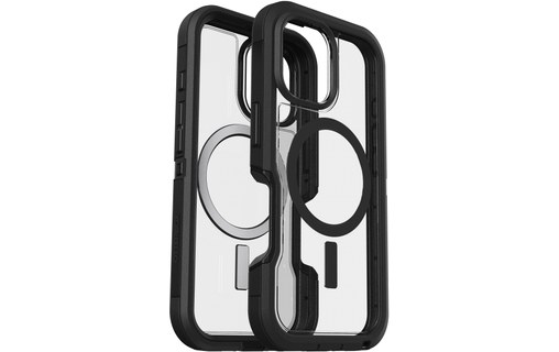 OtterBox Defender Series XT Clear pour MagSafe pour iPhone 16, Dark Side