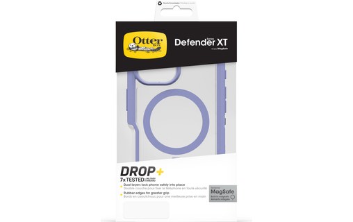 OtterBox Defender Series XT Clear pour MagSafe pour iPhone 16, Lavander Haze