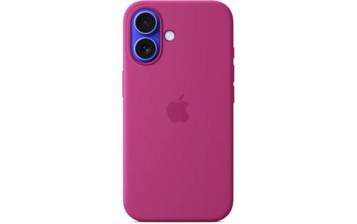 Apple Coque en silicone avec MagSafe pour iPhone 16 - Fuchsia