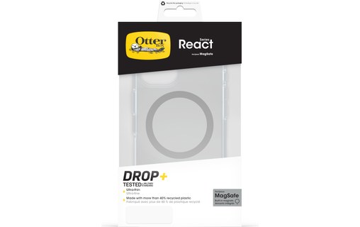 OtterBox React Series pour MagSafe pour iPhone 16, Clear