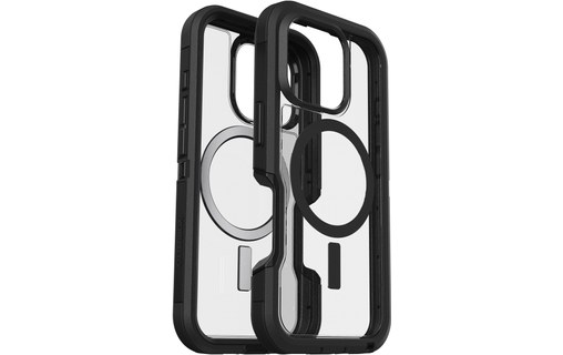 OtterBox Defender Series XT Clear pour MagSafe pour iPhone 16 Pro, Dark Side