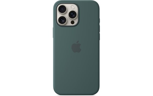 Apple Coque en silicone avec MagSafe pour iPhone 16 Pro Max – Vert lacustre