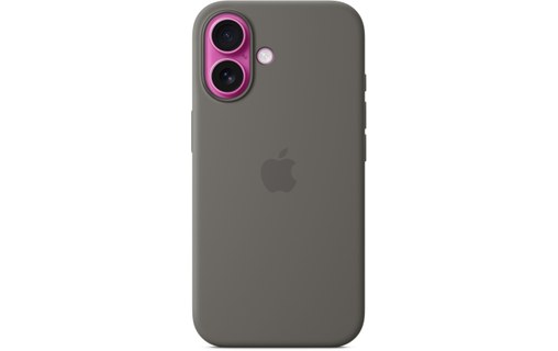 Apple Coque en silicone avec MagSafe pour iPhone 16 - Gris minéral