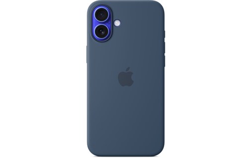 Apple Coque en silicone avec MagSafe pour iPhone 16 Plus - Denim