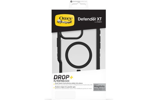 OtterBox Defender Series XT Clear pour MagSafe pour iPhone 16 Pro Max, Dark Side