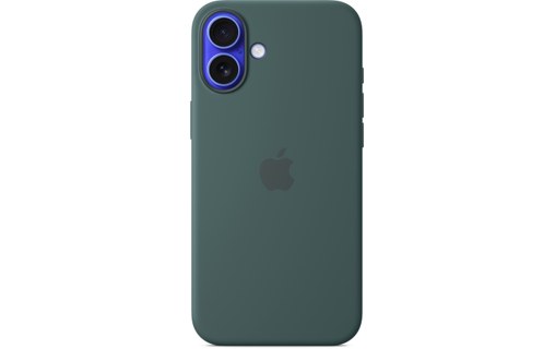 Apple Coque en silicone avec MagSafe pour iPhone 16 Plus - Vert lacustre