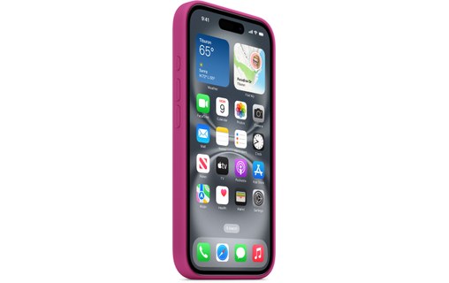 Apple Coque en silicone avec MagSafe pour iPhone 16 - Fuchsia