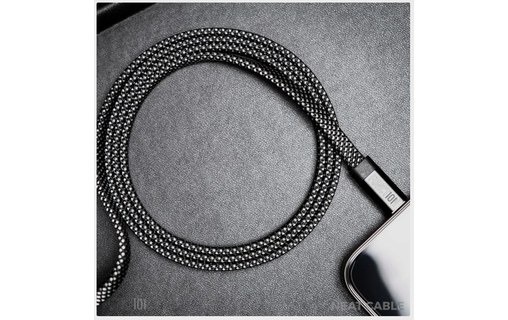 Câble de charge USB-C vers USB-C 60 W - Function101 Neat Cable 1,5 m - Noir