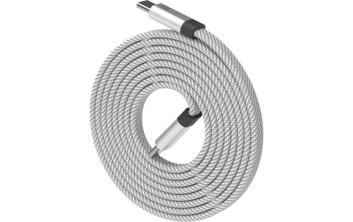Câble de charge USB-C vers USB-C 60 W - Function101 Neat Cable 1,5 m - Argent