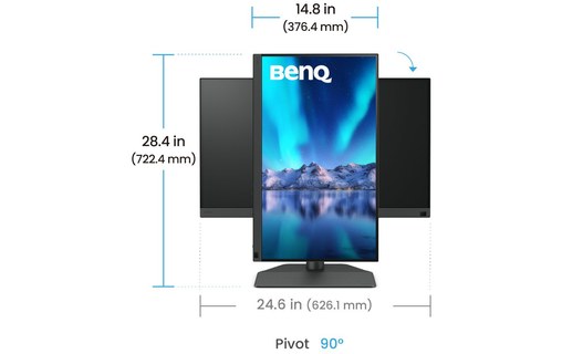 Écran 24,1" BenQ SW242Q - HDMI/DisplayPort/USB-C