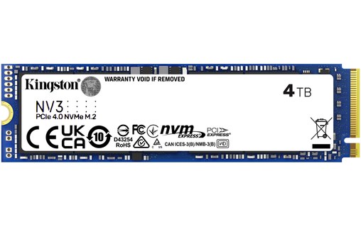Kingston NV3 4 To - SSD M.2 2280 NVMe PCIe 4.0 3D NAND