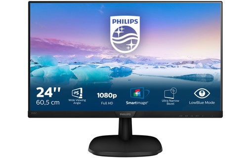 Écran 23,8" Philips V-Line 243V7QDSB/00 - HDMI/DVI/VGA