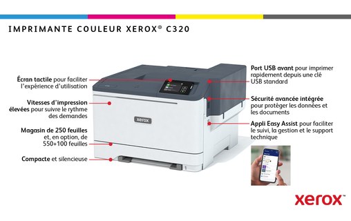 Imprimante laser Xerox C320V_DNI - WiFi, AirPrint