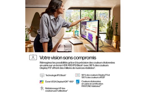 Écran Incurvé 34" HP Series 7 Pro 734pm - 120 Hz TB 4/HDMI/DisplayPort/USB-C