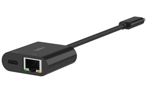Adaptateur USB-C vers Ethernet + recharge (100 W) - Belkin Connect
