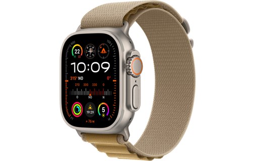 Apple Watch Ultra 2 Titane naturel Boucle Alpine Sahara - M