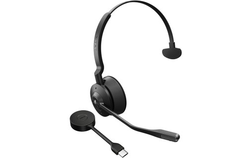 Micro-casque sans fil Jabra Engage 55 SE Teams Mono, Noir - USB-C