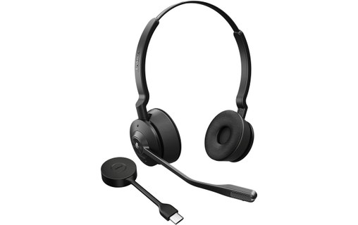 Micro-casque sans fil Jabra Engage 55 SE Teams Stéréo, Noir - USB-C