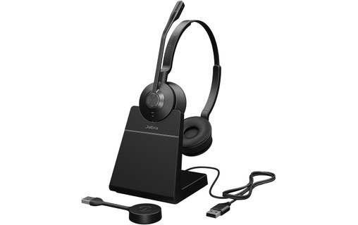 Micro-casque sans fil Jabra Engage 55 SE UC Stéréo (avec base), Noir - USB