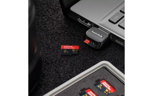 Carte microSDXC SanDisk Extreme Pro 2 To avec adaptateur SD, UHS-I, V30