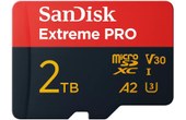Carte microSDXC SanDisk Extreme Pro 2 To avec adaptateur SD, UHS-I, V30
