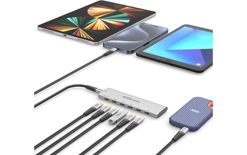 Hub USB-C 6 ports (avec port de charge 100 W) EZQuest H30006