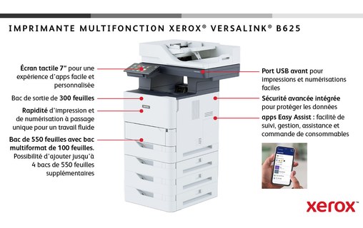 Imprimante multifonction Xerox VersaLink B625V_DN - AirPrint
