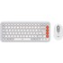 Clavier + Souris sans fil Logitech POP Icon Combo - Blanc, Orange