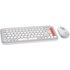 Clavier + Souris sans fil Logitech POP Icon Combo - Blanc, Orange